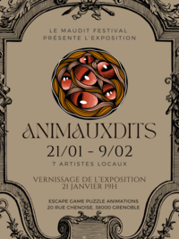 Poster de «Exposition Animaudits »